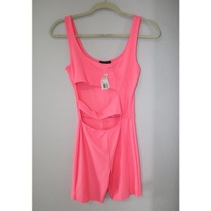 Barbie Pink Cutout Romper Shorts